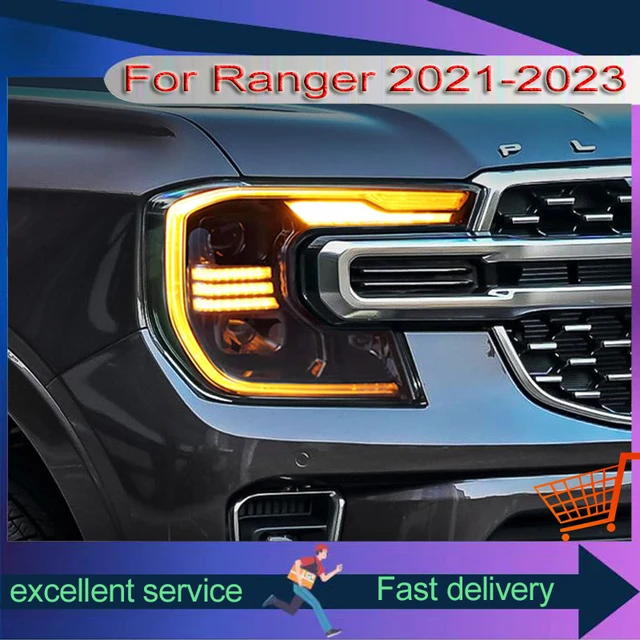 LED Scheinwerfer Scheinwerfer Abdeckung Trimm schutz für Ford Ranger t9  nächste Generation Wildtrak Sport Xlt Lampe Schutzhülle - AliExpress