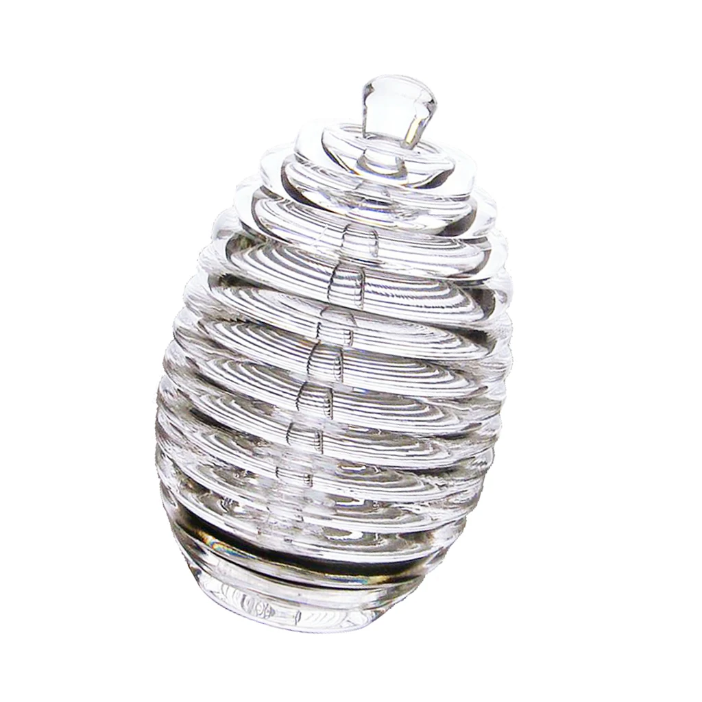 Transparent Honey Jar Pot With Stirring Rod Kitchen  Container  Lids Glass Storage Small Containers  Food Set 5