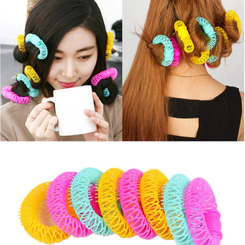 Sdotter 8Pcs Hairdress Magic Bendy Curler Magic Hair Donuts Hair