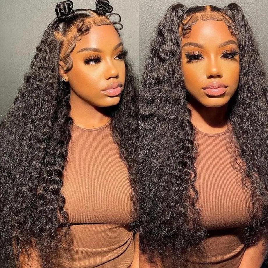 30 40 Inch Loose Deep Wave Frontal Wigs Water Wave Full Lace Front Wig Hd Curly Human Hair Brazilian 13x4 Wet and Wavy for Women