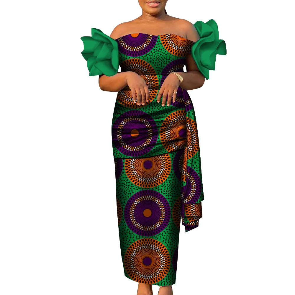 Fashion Women's dress Nigerian Plus Size Traditional Ankara Ladies Elegant Robe Dashiki Female formal long dresses