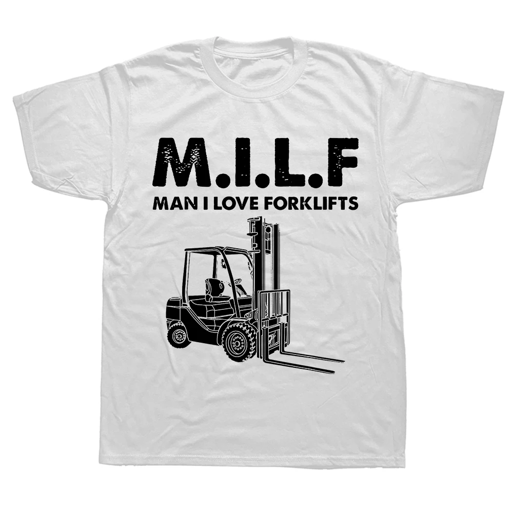 노벨티 멋진 Milf Man I Love 지게차 드라이버 티셔츠, 그래픽 스트리트웨어, 반팔, 생일 선물, 여름 스타일 티셔츠