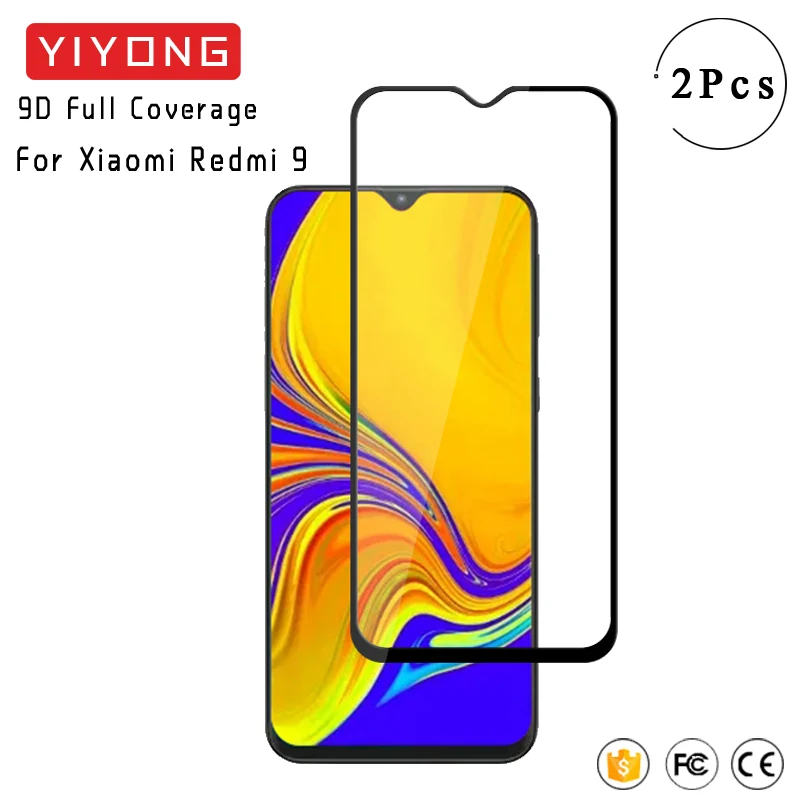 Закаленное стекло YIYONG 9D с полным покрытием Защита экрана для Xiaomi Redmi 9 9A 9C NFC 10A 10C 10
