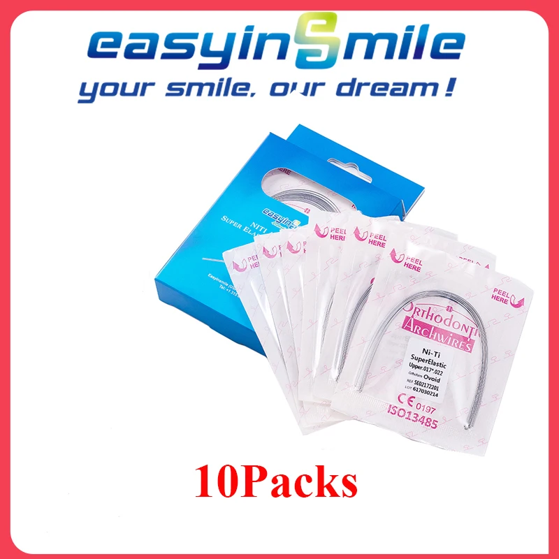 

Easyinsmile High Quality Dental NITI Wires Material for Metal Rectangular Orhto Bracket Mini Braces