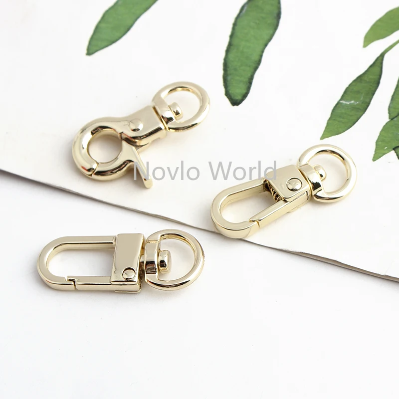 8MM 10MM Metal Snap Hook Swivel Eye Trigger Clip Clasp For DIY Bags Shoulder Strap Belt Buckle Webbing Leather Craft Accessories