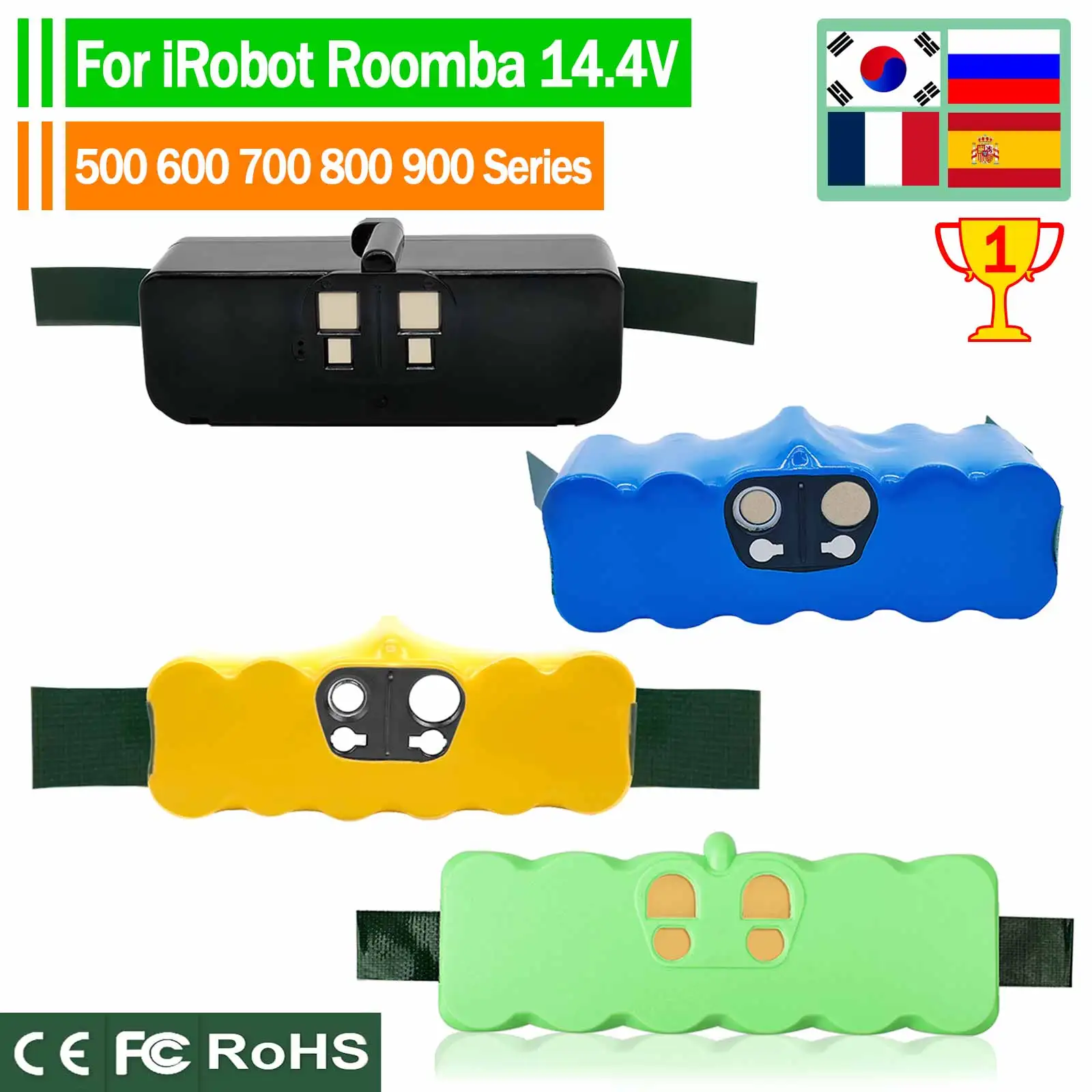 Bonadget Für iRobot Roomba500 Batterie 14,4 V 6,4 Ah/5,0 Ah/3,8 Ah Für Roomba Staubsauger 500 600 700 800 Akku