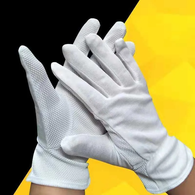 Sumind 2 Pairs White Gloves Formal Men Women Tuxedo Cotton Gloves For Parade Police Usher Church Honor Guard Santa