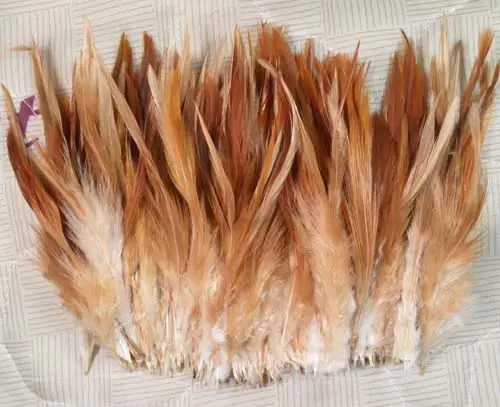 

Wedding Accessories! 200Pcs/Lot Nature Ecru Color Badger Saddle Pretty Rooster Feathers 5-6inches 12-16cm