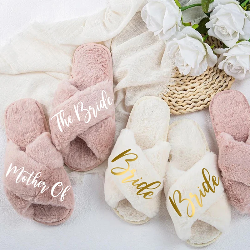 

Personalize Custom Slipper Bride Slippers Hen Party Favor Bride Bridesmaid Slippers Set Woman Wedding Slipper Bride Team
