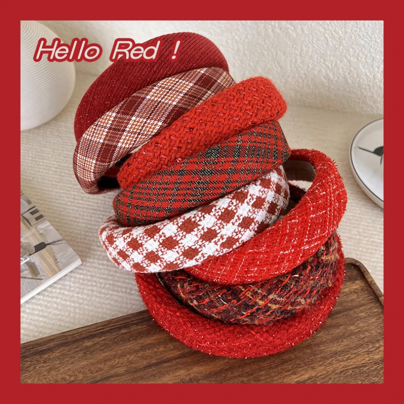 

HPUNK Red Series Sponge Headbands Padded Womens Thin Wide Girls Hairbands Princess Hair Hoop Fashion Bands Headwear Accessories