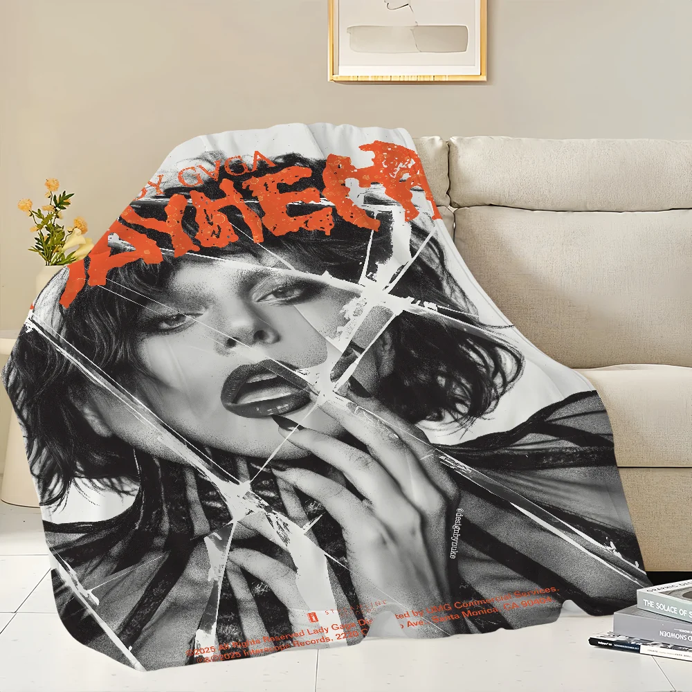 Blanket Flannel warm comfort  soft plush blanket for sofa living Singer g-Gaga room office lady Mayhem bedroom travel gift 4