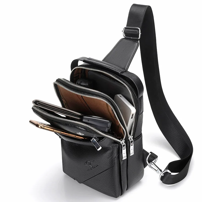 Men's Large Capacity Chest Crossbody Bag Outdoor Sports Small Backpack Casual Shoulder Pack