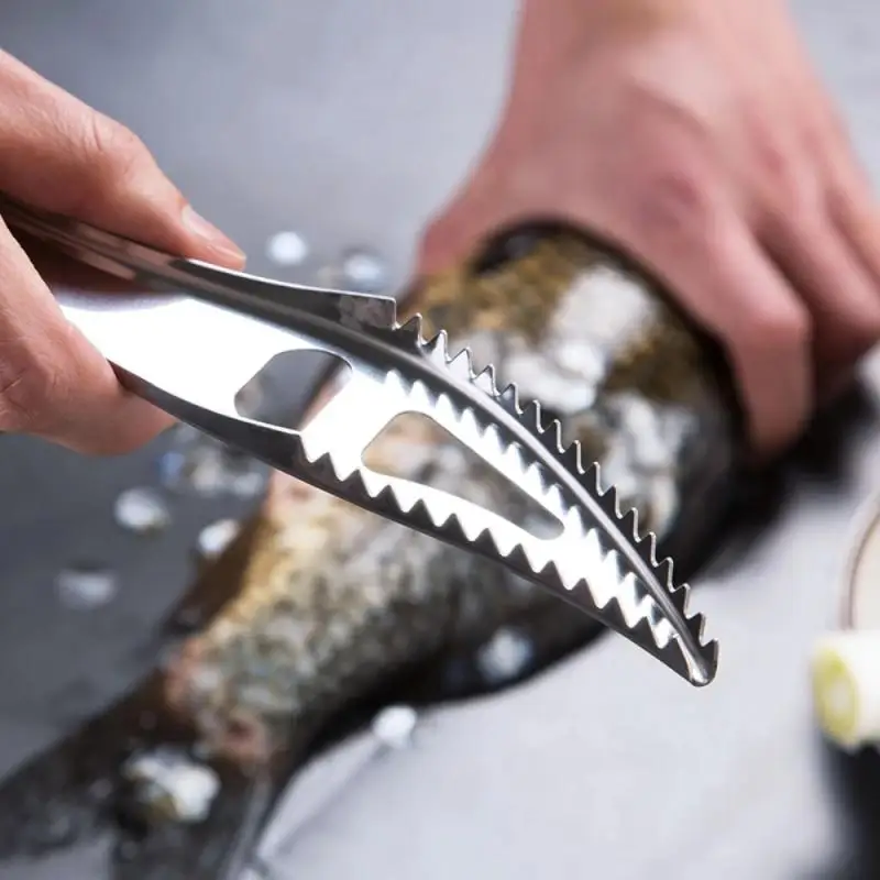 

Kitchen Stainless Steel Fish Scale Remover Cleaner Multifunction Fish Scaler Fish Skin Graters Cleaning Peeler Scaler Scraper
