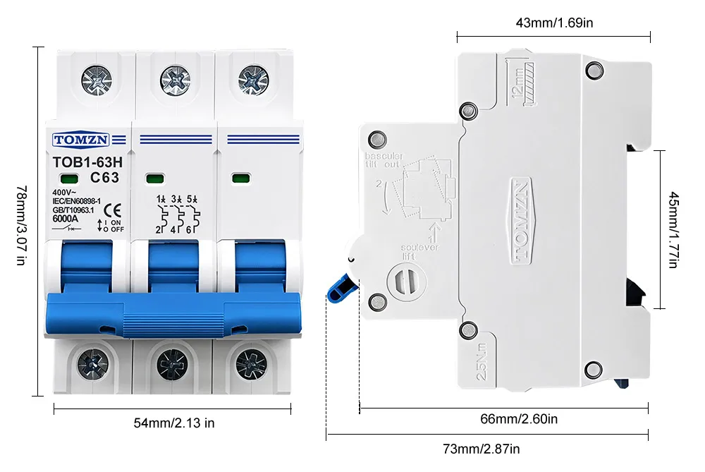 DIN rail electrical panel setup