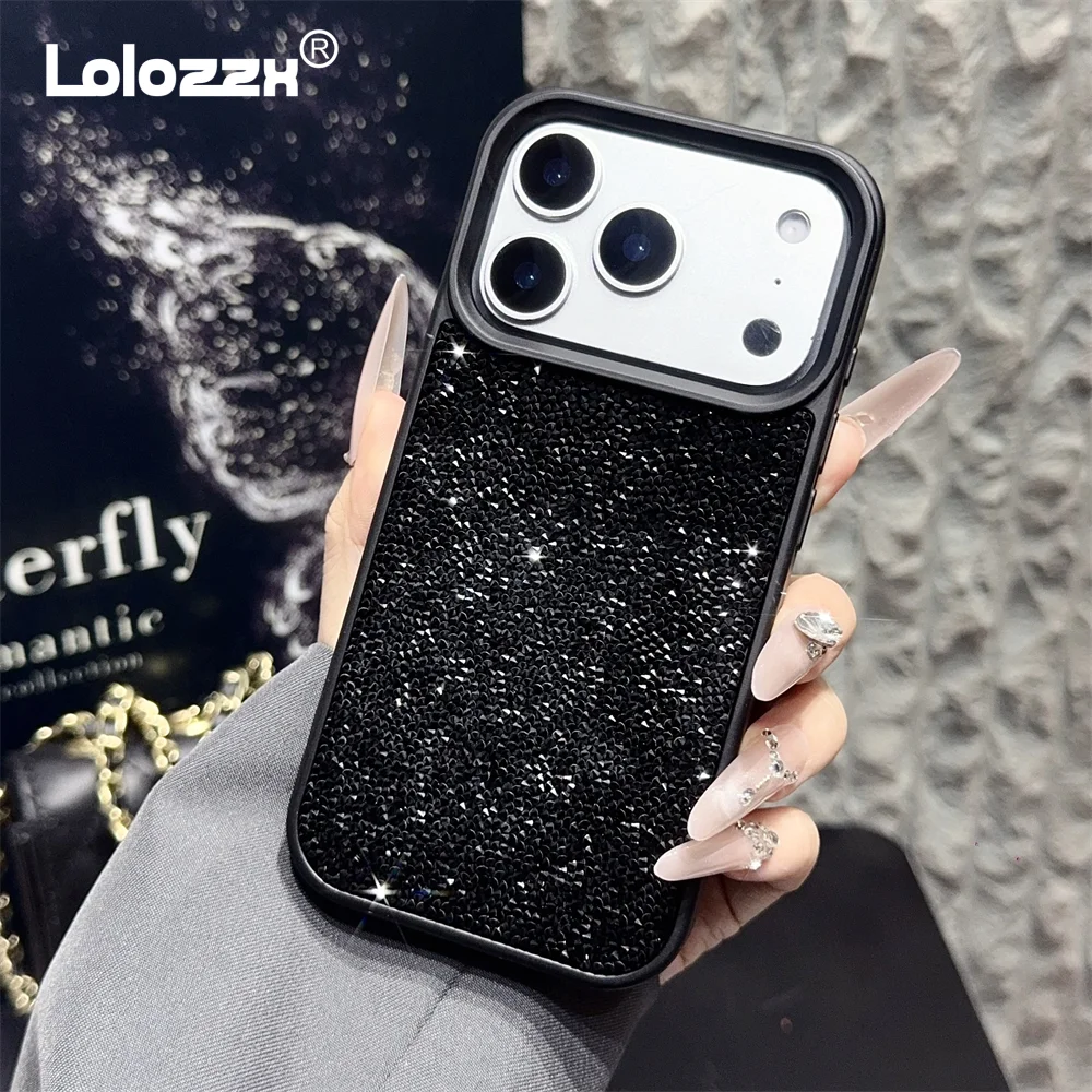 Luxury Glitter Diamond Rhinestone Shockproof Phone Case – Shiny and Elegant Anti-Fall Back Cover