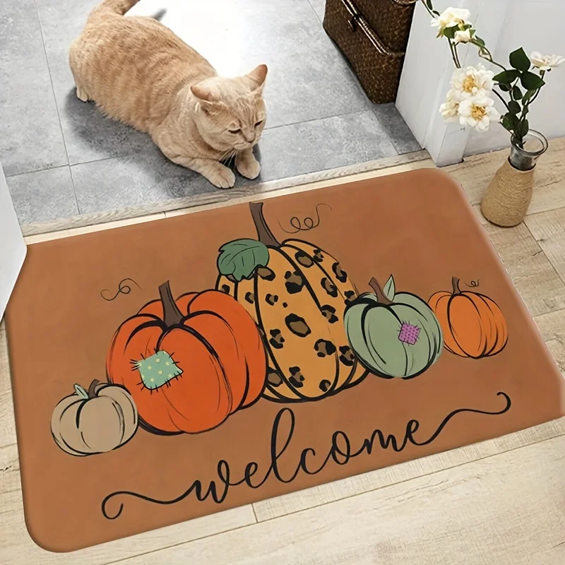 Thanksgiving Pumpkin Indoor Doormat 1