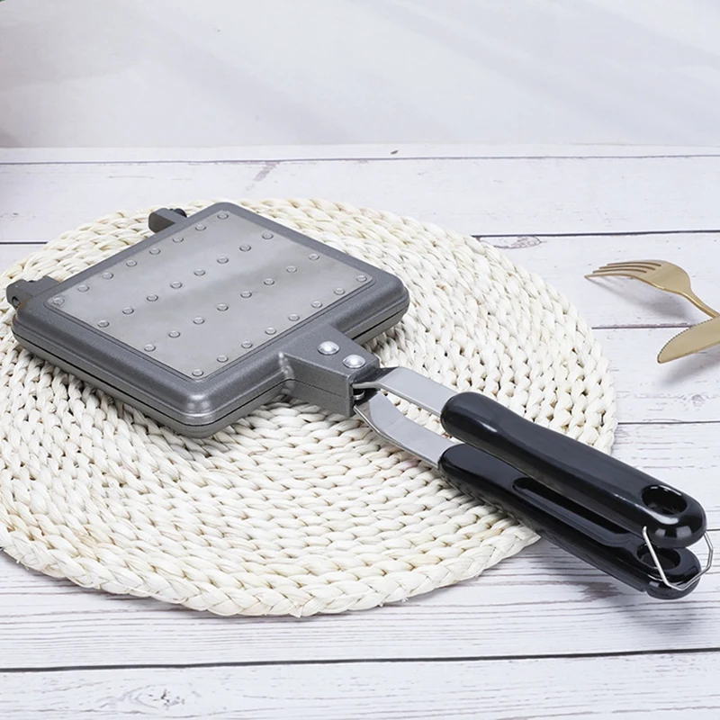 1 PCS Hot Dog Toaster Press Sandwich Maker Toaster For Kitchen And Camping Baking Tray 3