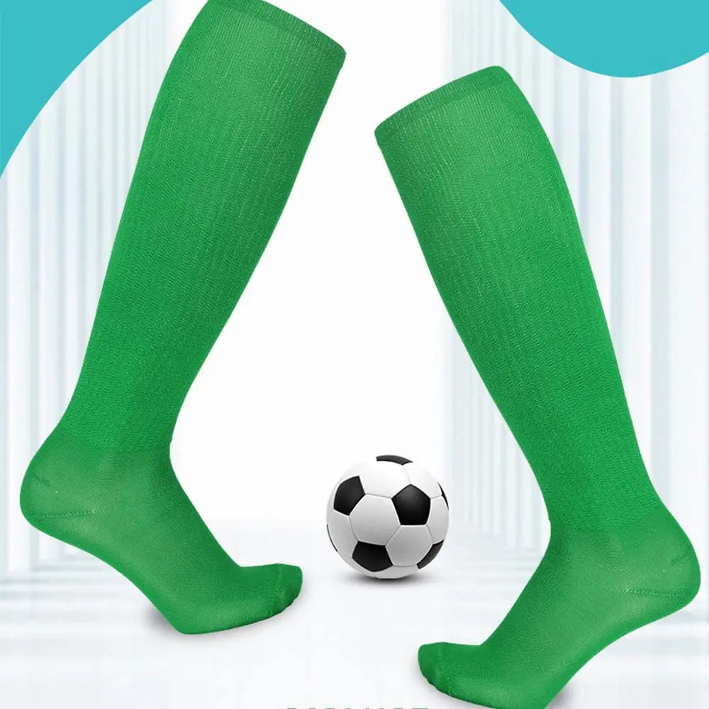 Sweat Uptake Comfortable Hockey Over Knee Solid Color Non-slip Hosiery Long Socks Sports Socks Men's Football Socks