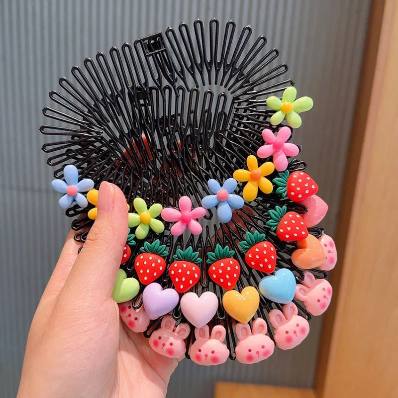 hair accessories 3pcs Children's Broken Hair Organiser Lara Hair Comb Plug Comb Clip Little Girl Bangs Clip Top Headwear