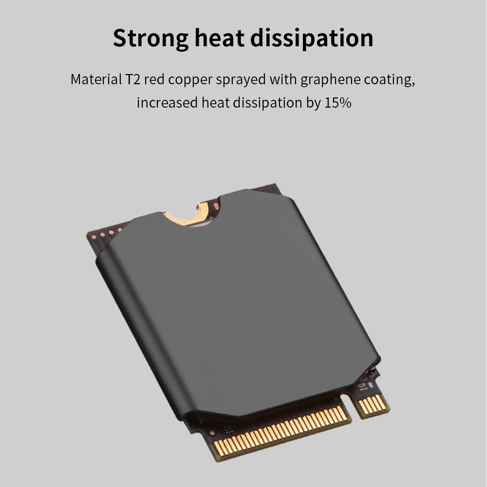 TISHRIC Graphene Purple Copper SSD M2 radiatore M.2 NVMe NGFF 2230 PCIe SATA HardDisk Heatsin con Pad termico per PC Desktop - immagine 5