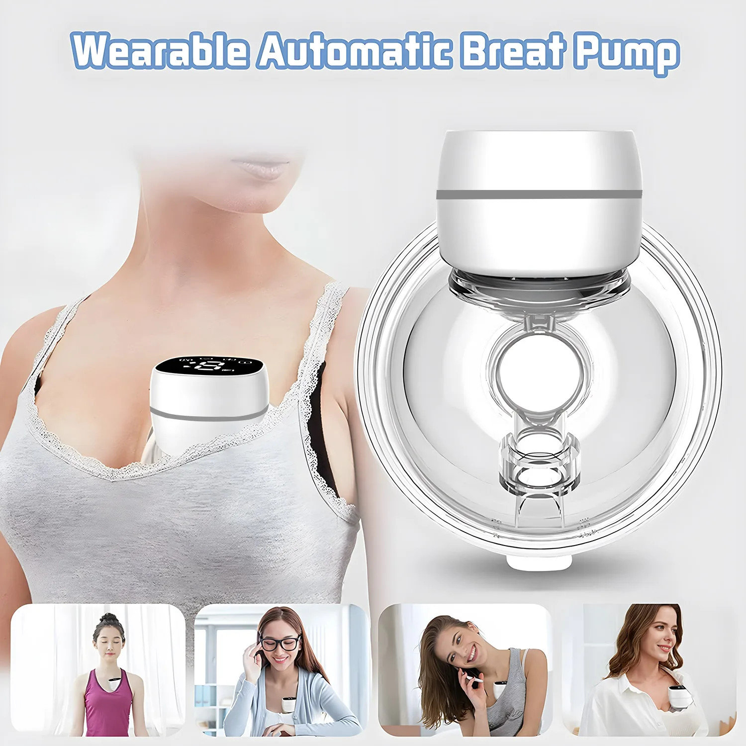 Electric Breast Pumps Portable Hands Free Wearable Breast Pump Comfort Milk Extractor Collector,electric breast pump