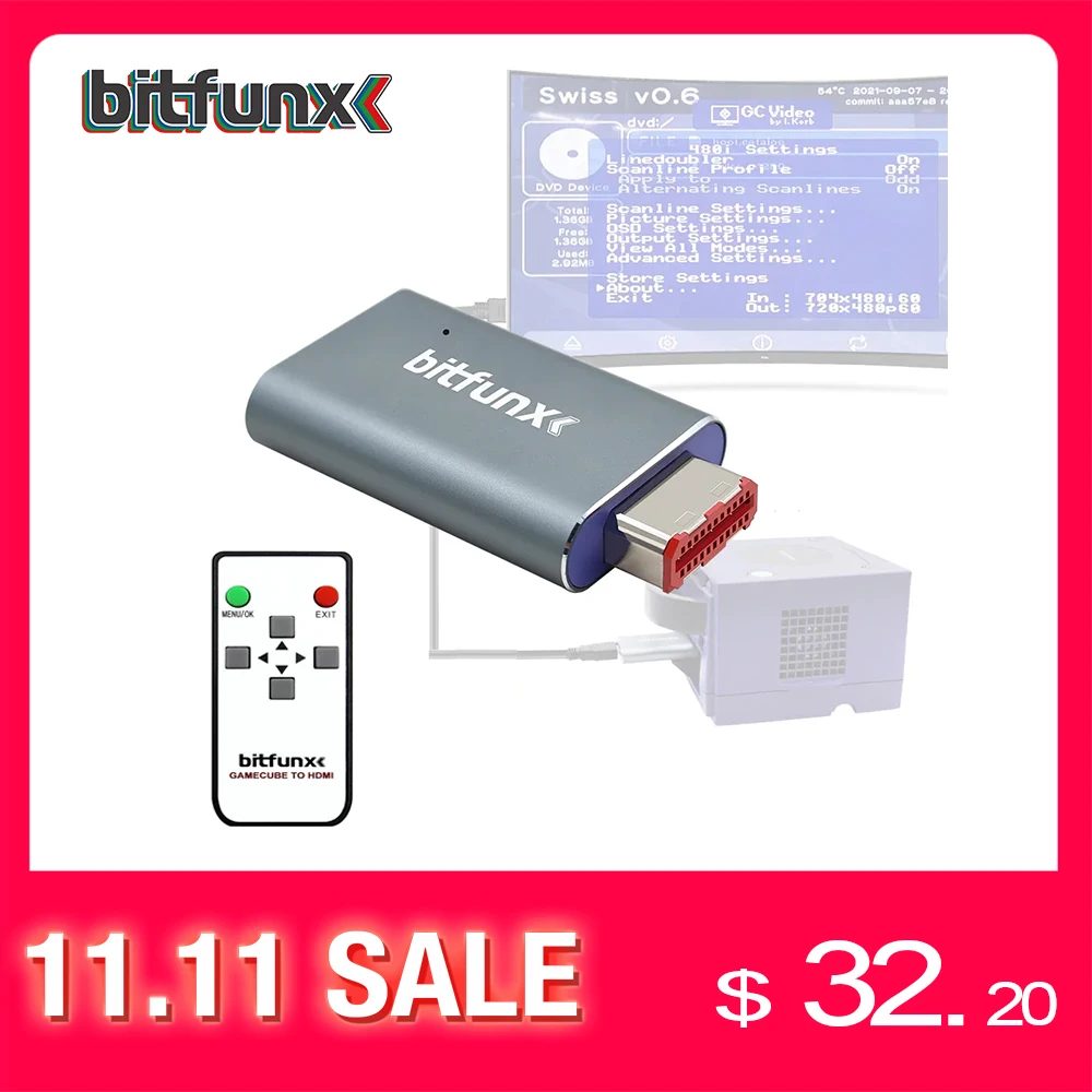 bitfunx HDMI アダプター ゲームキューブ