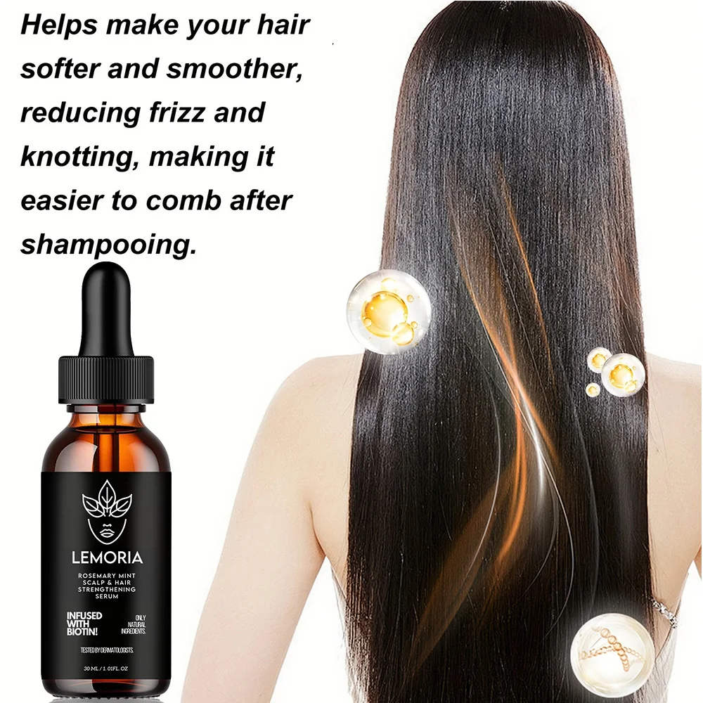 Hair Growth Essential Oil Rosemary Mint Hair Strengthening Oil Nourishing Treatment For Split Ends Dry Organics Care