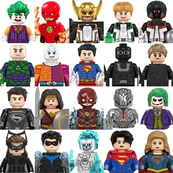 Super Hero series classic movie characters Hawkgirl Black Noir Clown mini brick toys building blocks children's robot toy Gifts