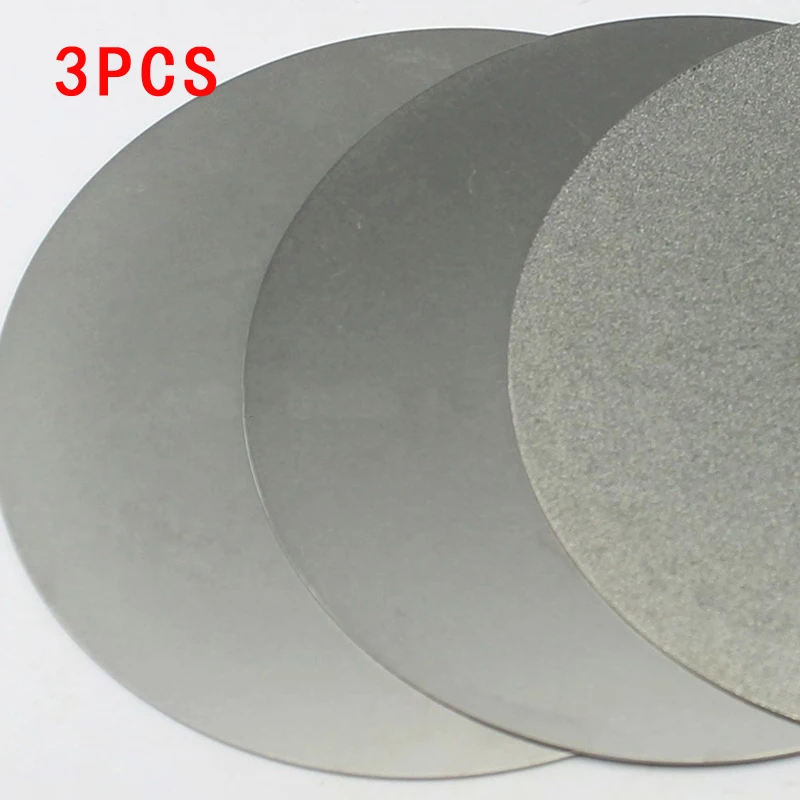 

3pcs 6'' Grit 240/600/3000 Diamond Coated Wheel Lapping Disc Flat Lap Wheel Lapidary Polishing Grinding Disc For Jewelry Jade