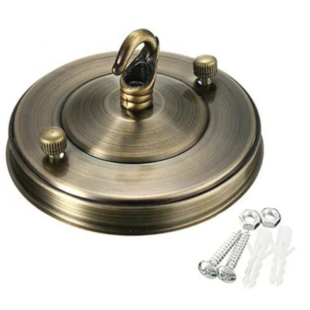 Lamp Holder Lamp Bulb Holder Lamp Base Ceiling Lamp Bracket DIY Lighting Accessories Lamp Part Ceiling Plate Holder Fitting Hook Light Living Room Pendant Plate Replacements Rose 10.5x6cm Cafe Chandelier