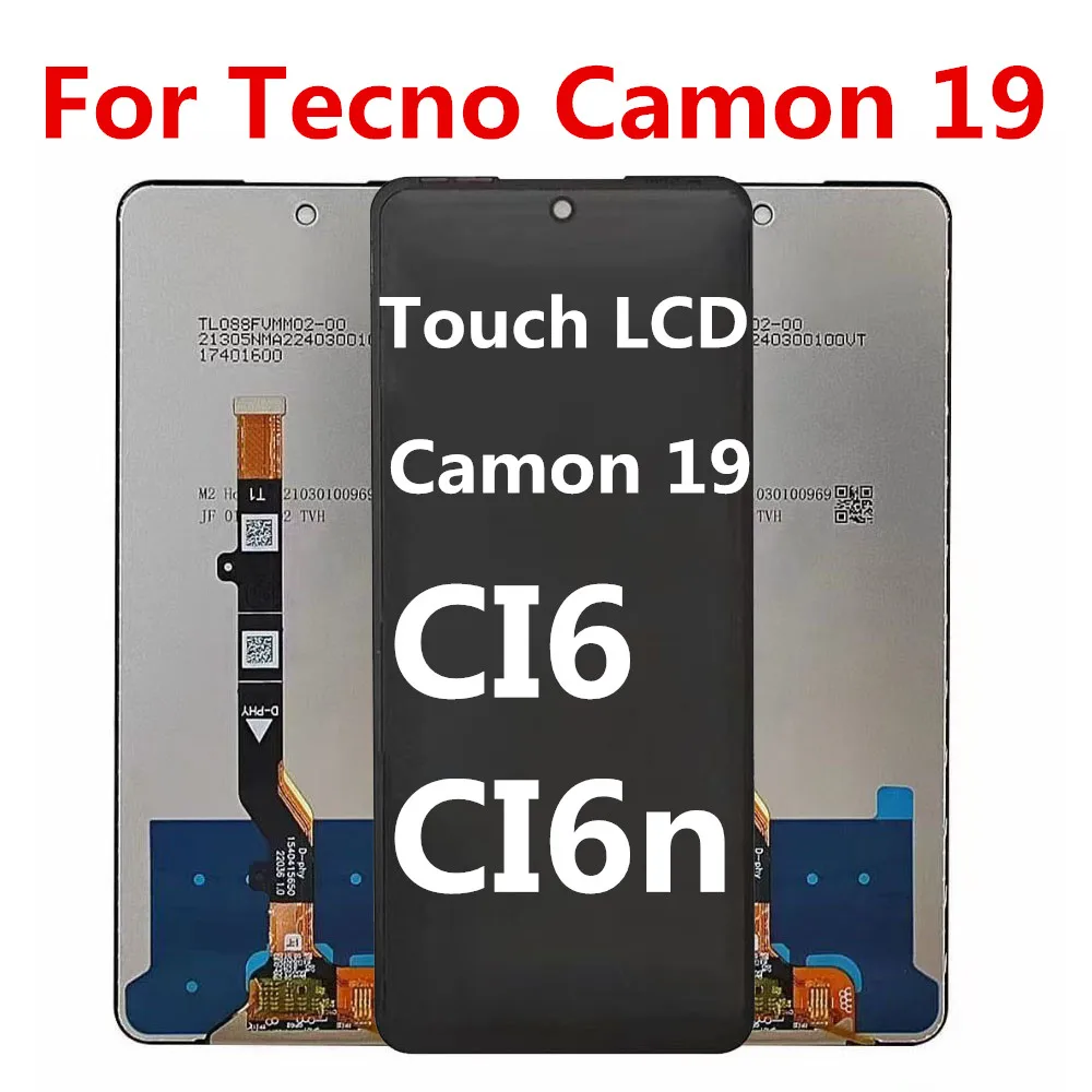 

For Tecno Camon 19 CI6 CI6n LCD Display Touch Screen Digitizer Assembly For Camon19 ci6 ci6n Replacement