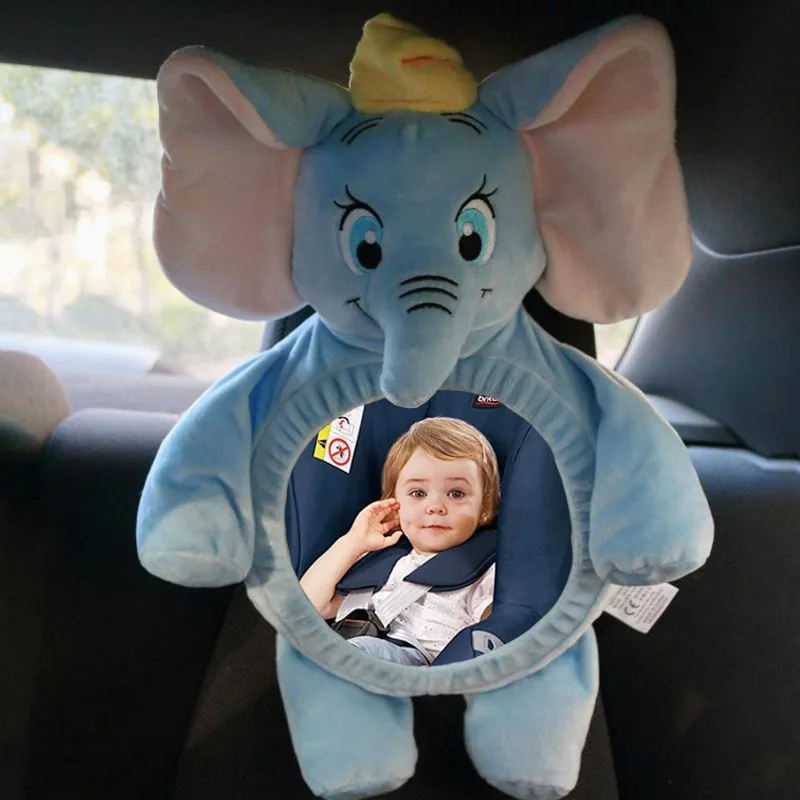 New Cartoon Elephant Cute Car Baby Seat Observation Mirror Car Mounted Elephant Safety Tool Baby Special Rearview Mirror