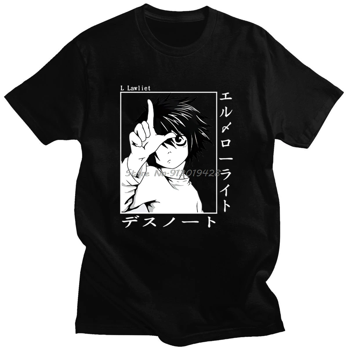 

Summer New Style Japan Anime Death Note T-shirt Kawaii Harajuku Mens Tshirt Manga Male Tops Cartoon Graphic Cotton Tee