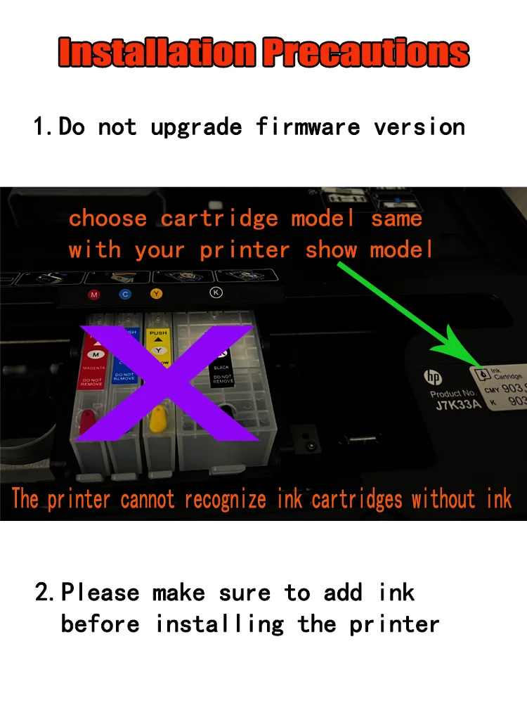 EGRMZ Cartouche à Encre Rechargeable Compatible Avec 902 903 904 905