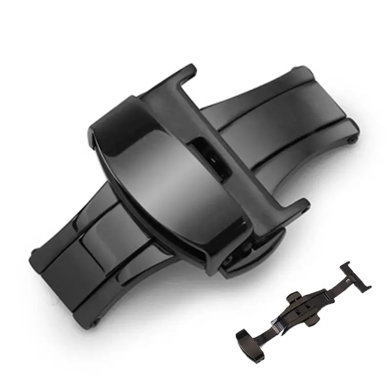 Stainless Steel Polished Butterfly Watch Clasp Strap Buckles