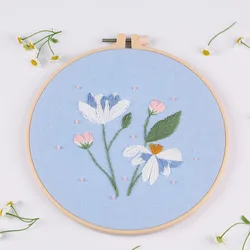 Handmade 3D Floral Embroidery Kit for Home Decor & DIY Craft Projects (E)