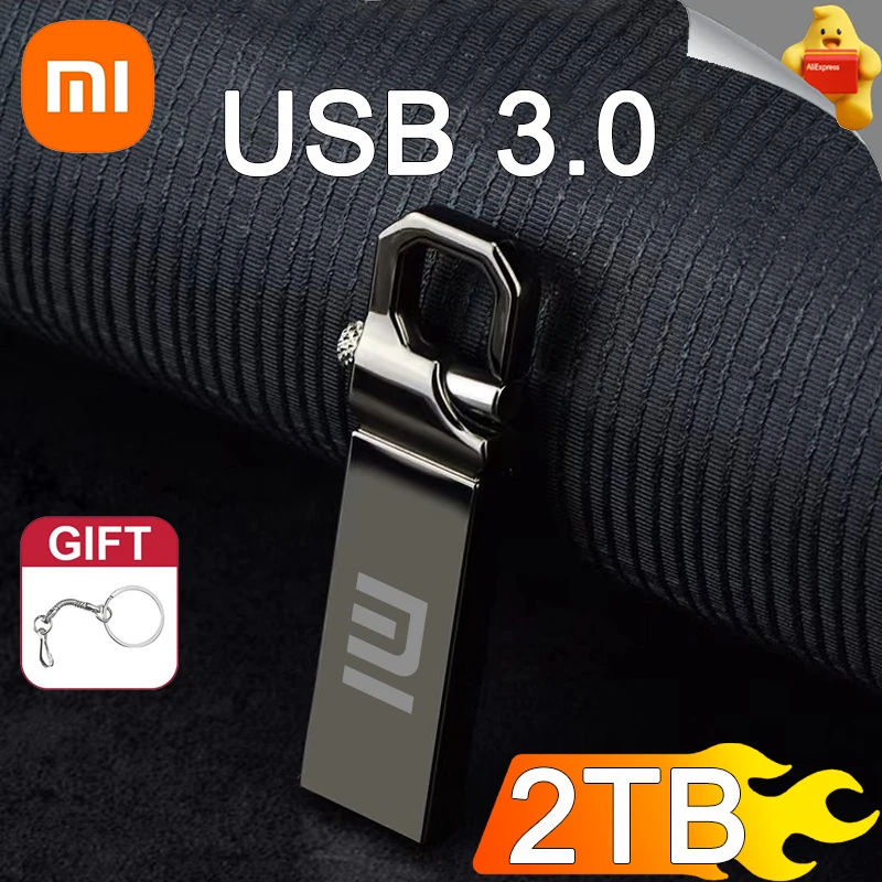 thumbnail image 1 of Memorias USB 3.0 Xiaomi de 2 TB, memoria USB de alta velocidad, memoria USB de metal, memoria USB, memoria USB resistente al agua, nueva, 1 of 4