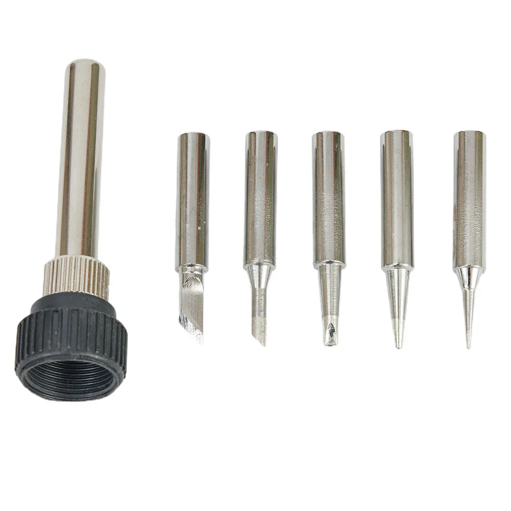 

6pcs/lot 900M-T Copper Soldering Iron Tips Lead Free Solder Welding Sting For 933/913/907/951/898D/852D Soldering Station