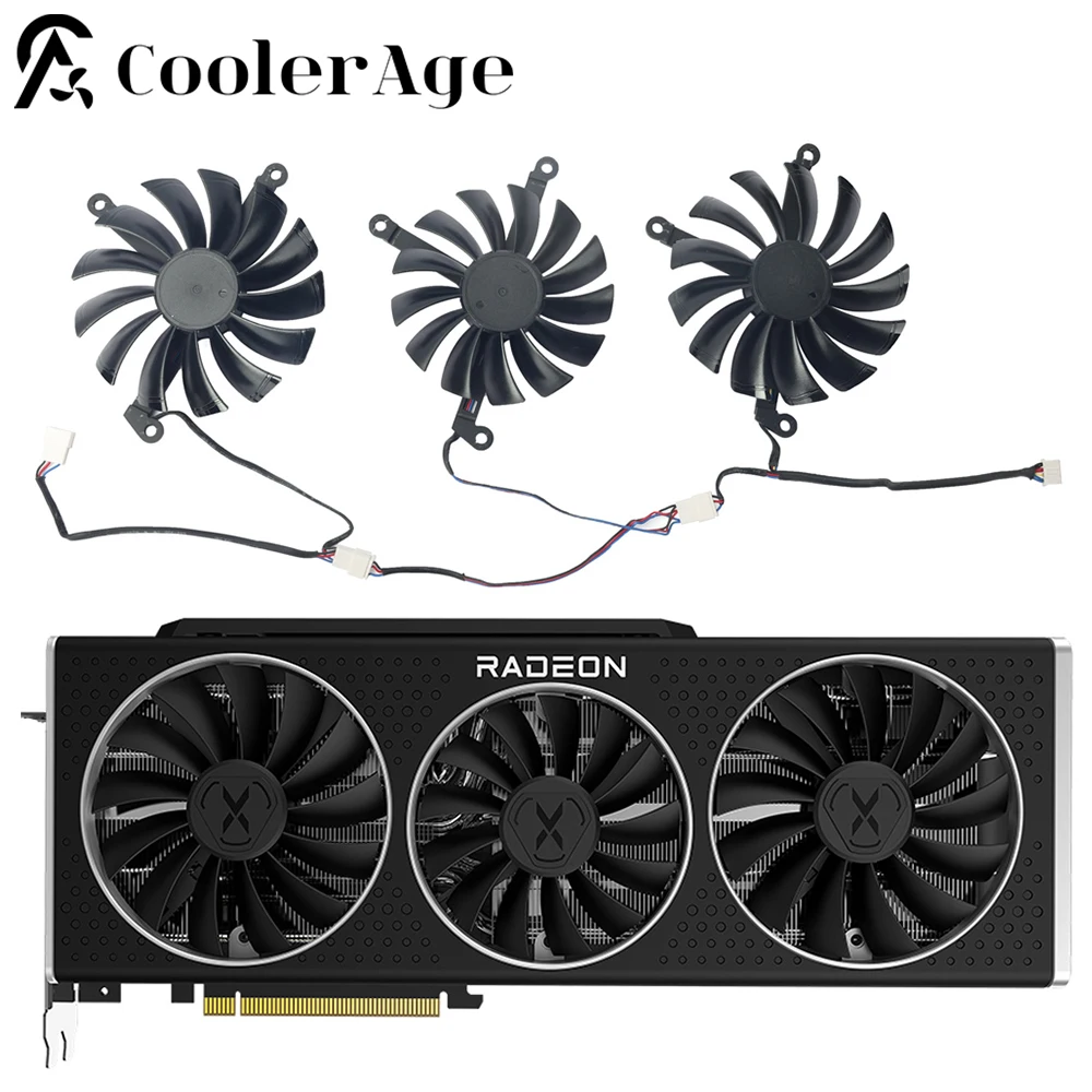 Ventola Di Raffreddamento 87Mm Muslimah 95Mm Rx6800 Per Ventola Xfx Speedster Qick Moc 319 Amd Radeon Rx 6900 6800 Xt Ultra Gpu