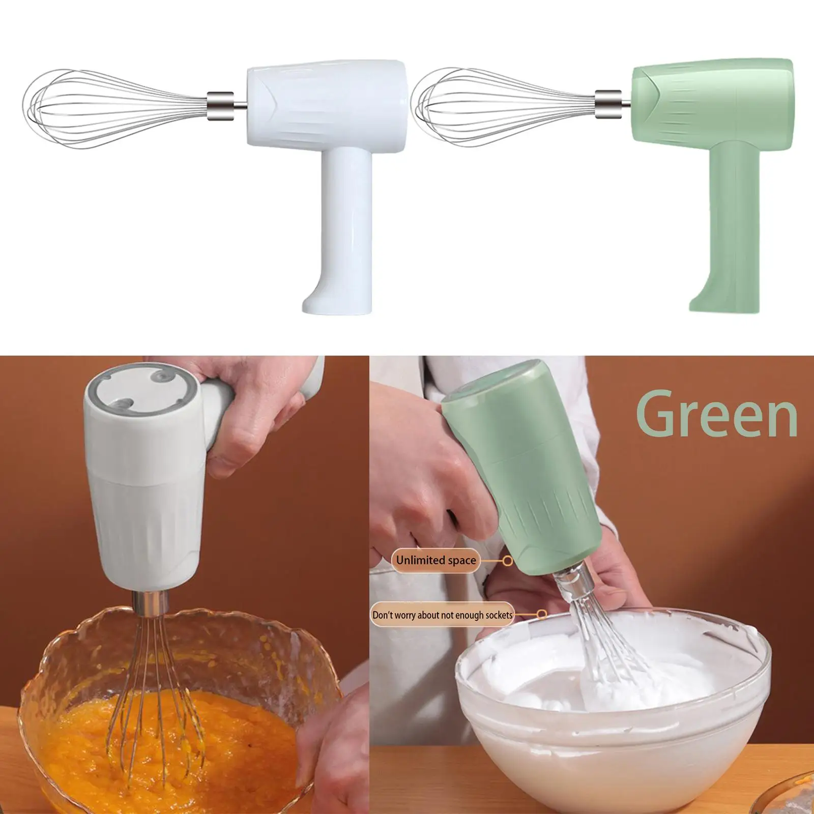 Handheld Cream Food Cake Mixer Usb Rechargeable Food Blender