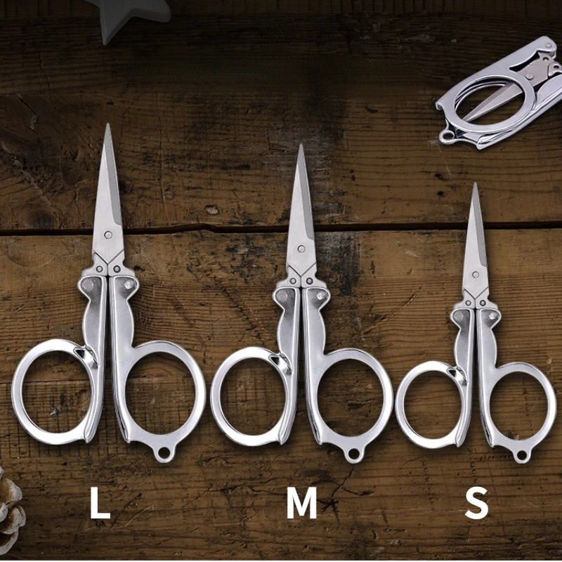 FoldingScissorsPocketTravelSmallCraftsSharpBladeMiniThread