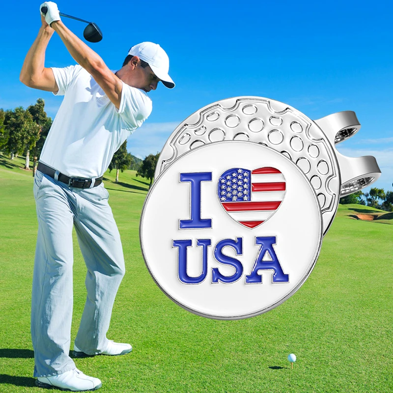 Magnetic Golf Ball Marker Hat Clip Creative Accessories Golf Supplies Clothing Baseball Cap Clips Gift for Dad Husband Son