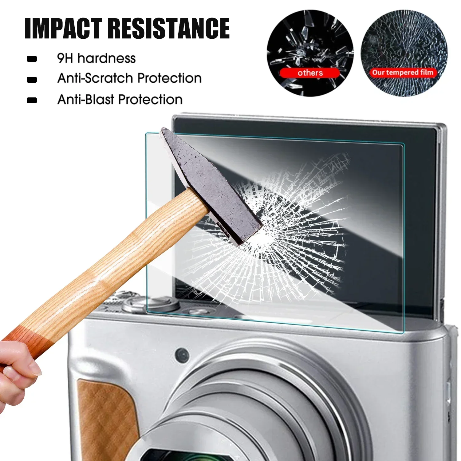 캐논 파워샷 SX740 SX730 EOS C50 R8 R10 R50 RP EOSC50 디지털 카메라용 강화 유리 화면 보호 필름 (스크래치 방지)