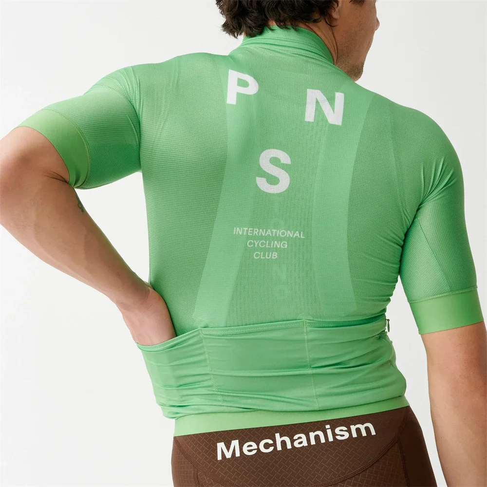 Camiseta de ciclismo de manga corta PNS de Pas Replica Normal Studios 2022 Team Pns azul para hombre Coolmax Speed Ropa de bicicleta Camisetas de ciclismo de montaña
