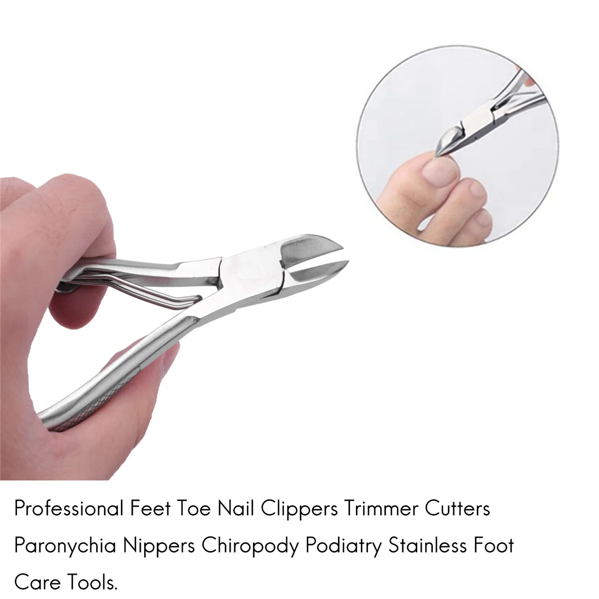 FZFZ 5X Professional Feet Toe Nail Clippers Trimmer Cutters Paronychia Nippers Podiatry Stainless Foot Care Tools