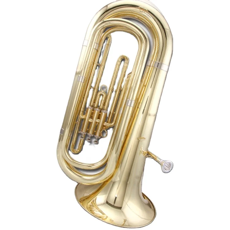 Bb Tone Gold Lacquer Tuba Surface Lacquer Gold Craft Gift Exclusive Case Bag Suitable for Concert Ceremony Orchestra Performance