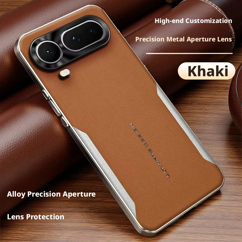 Elegant Air Leather Case - Anti-Fingerprint, Wear-Resistant, Impact-Resistant, with Lens Coverage