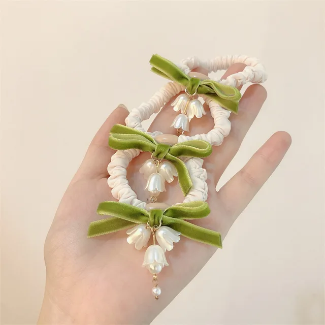 43216-6a2ed7.jpg Mori System Hair Ties Bell Orchid Flower Head Rope for Women Girls Rubber Band High Elasticity Durable Hair Scrunchies