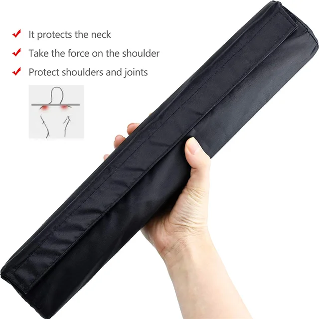 Barbell Squat Pads for Weight Lifting Neck & Shoulder Protector Pad with Securing Straps Lunges & Hip Thrusts Foam Barbell Pad 4