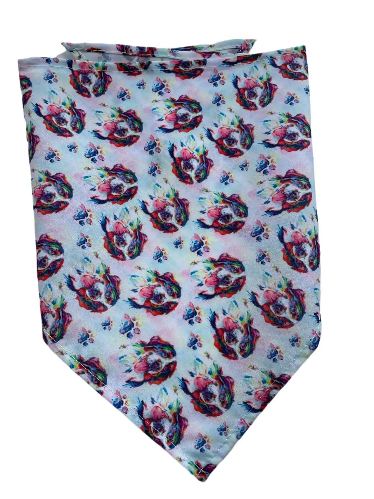60pc/lot Cartoon Dog Printing Puppy Cat Dog Bandanas Scarf Tie Handkercheif  Pet Accessories Grooming Products  CH21 5